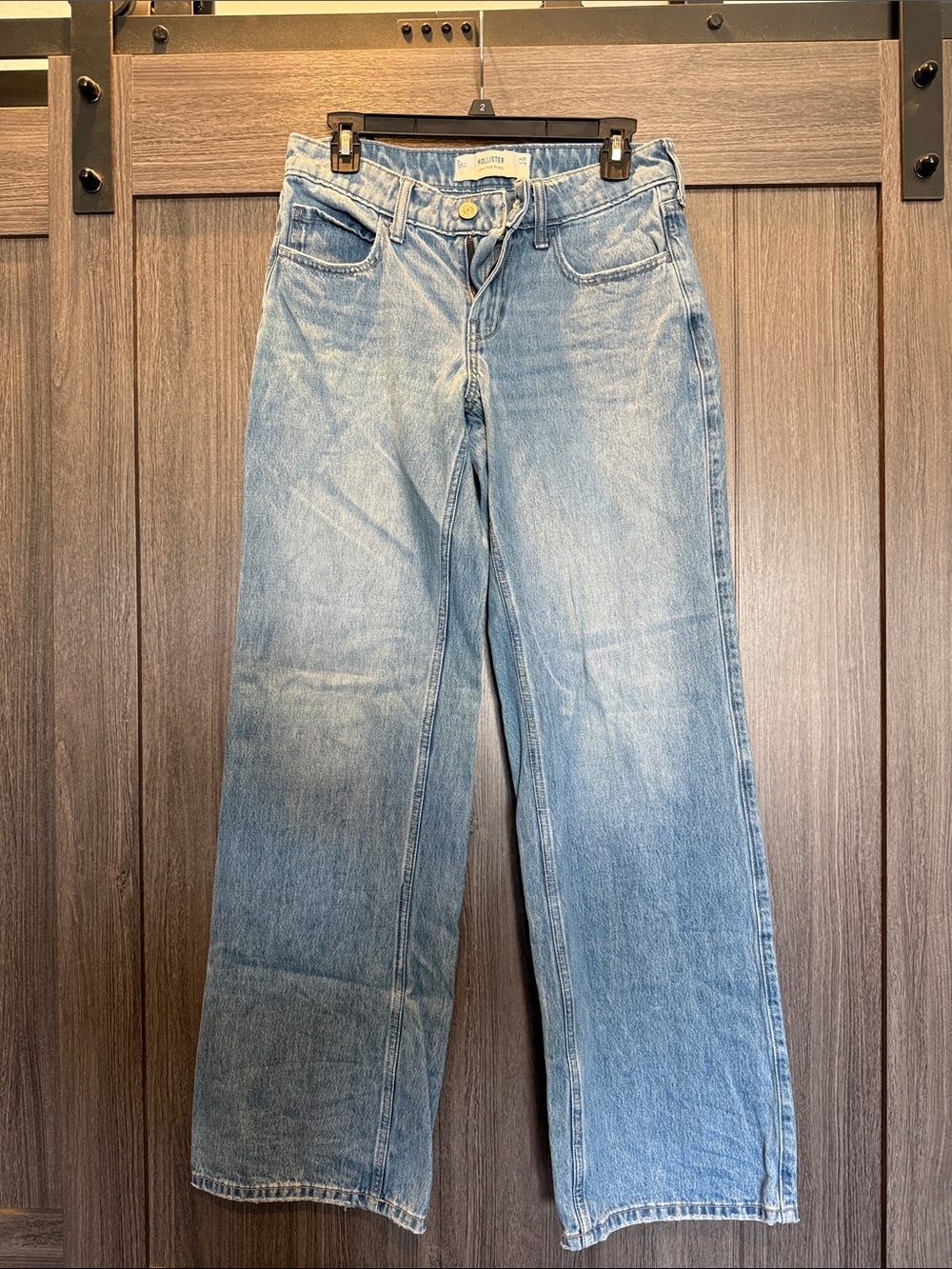 Hollister Light Blue Low-Rise Baggy Denim Jeans